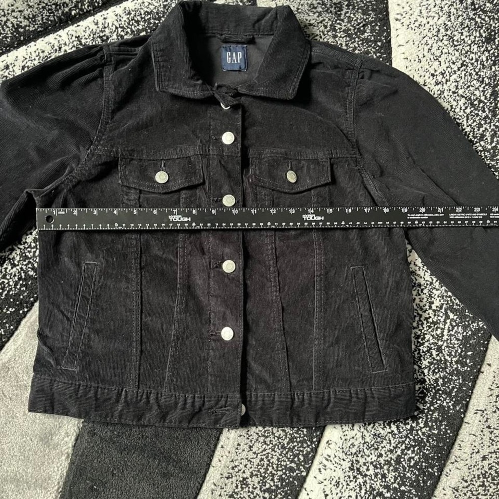 Women's Gap Black Corduroy Button Up Jacket - Picture 4 of 7